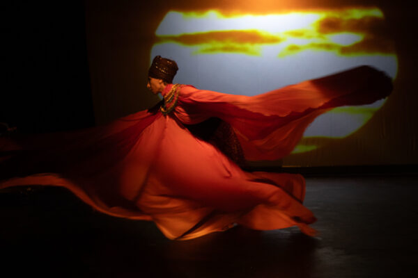 A photo from the play DRONE, written by Joyce Award-winning playwright Andrea Assaf