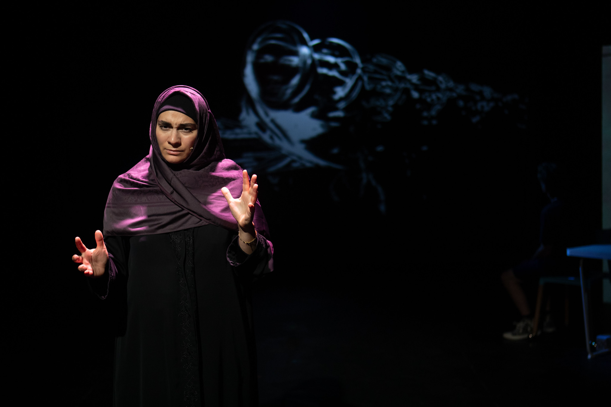 A photo from DRONE, written by Joyce Award-winning playwright Andrea Assaf